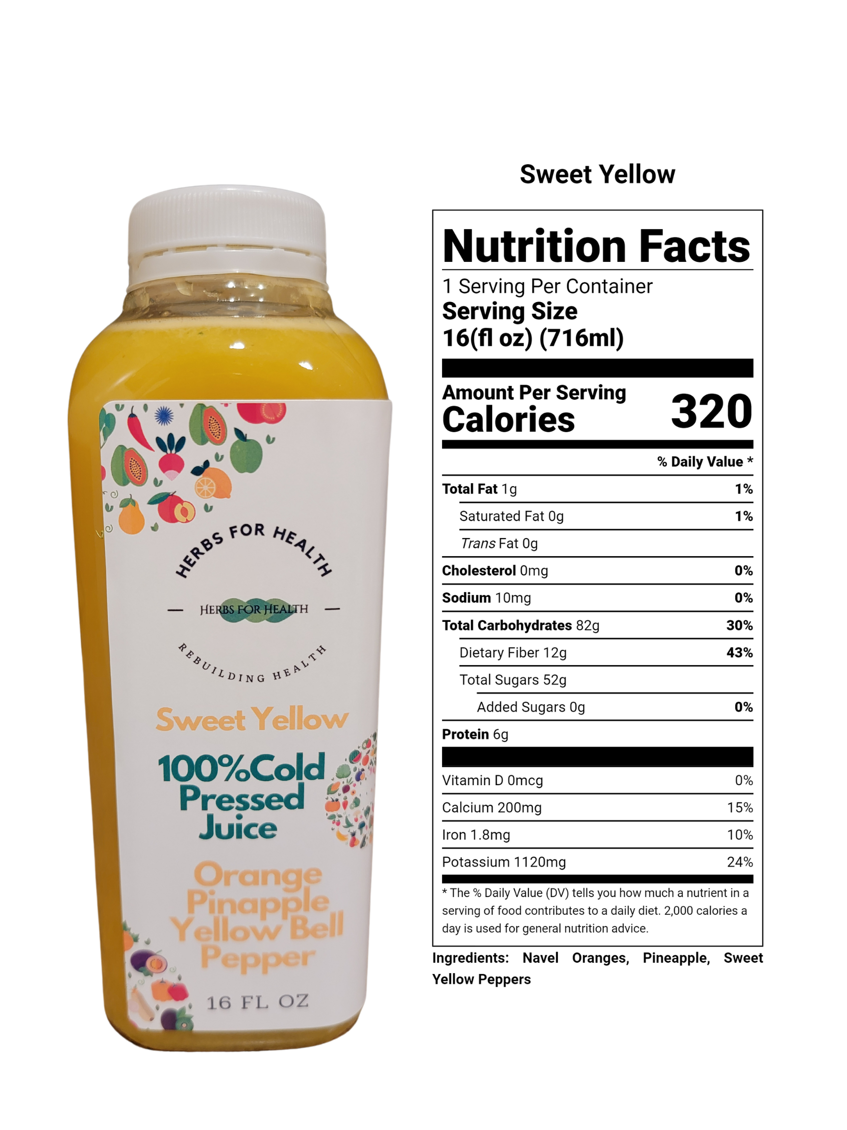Sweet Yellow Cold Pressed Juice - Herbs For Health